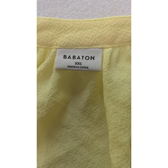 BABATON Aritzia bergen blouse yellow flowy Lemon Meringue XSS Oversized Butter - Picture 3 of 14